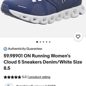ON Running Women's Cloud 5 Sneakers - blue/White